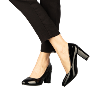 Γυναικεία Παπούτσια, Γυναικείες Γόβες μαύρα από οικολογικό δέρμα Crenta - Kalapod.gr